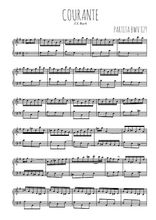 Téléchargez l'arrangement pour piano de la partition de Courante en sol en PDF